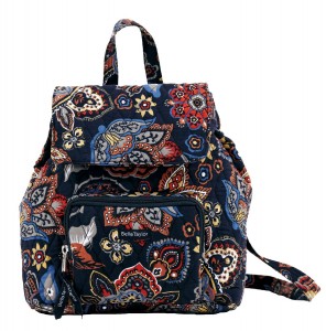 Black floral backpack