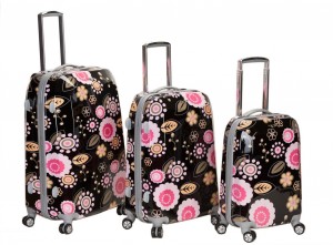 Floral Suitcase Rose Flower Luggage Pink Flower Travel Bag 