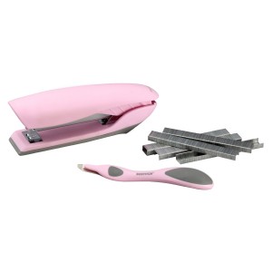 Girls office desk accessories: Pink stapler