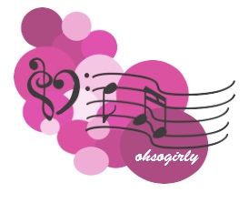 Pink music heart clefs