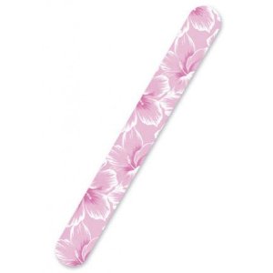 Pink Flowery Nail File - Hawaiian Style Floral Pattern