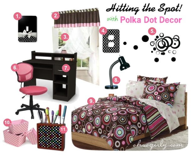 Polka Dot Girls Room Ideas For Walls