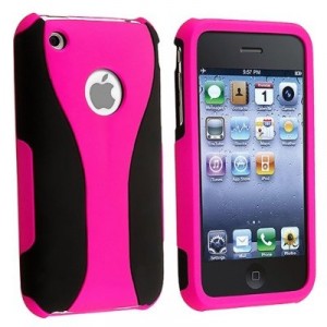 Girls Sporty Black and Hot Pink iphone case