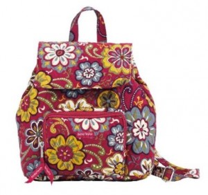 Girls Red Bella Taylor floral knapsack