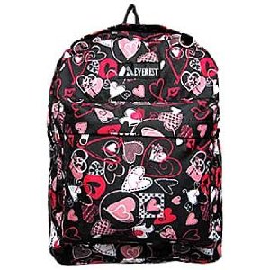 Black and Pink Heart backpack by Everest