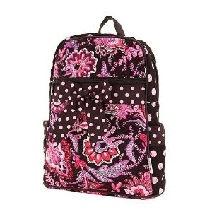 Paisley Black & Pink Floral Backpack by Belvah