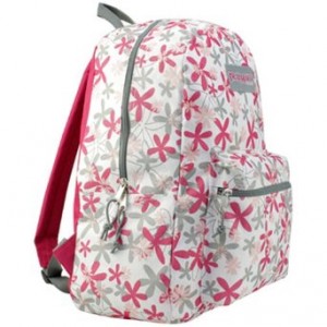 White & Pink floral backpack by TrailMaker