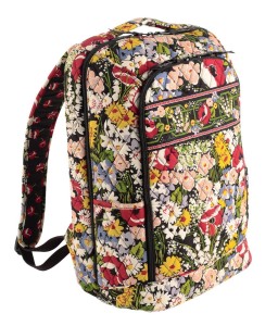 Colorful Floral Vera Bradley Backpack - poppies and other flowers