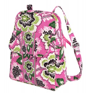 Pink floral laptop backpack bag by Vera Bradley