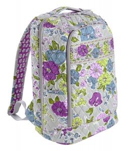Purple floral backpack by Vera Bradley