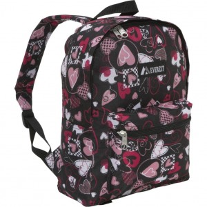 Black and Pink hearts backpack by Everest