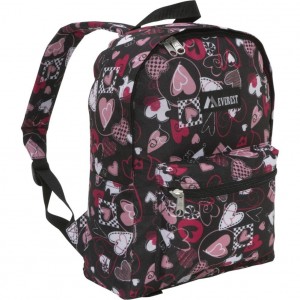 Black and Pink hearts backpack by Everest