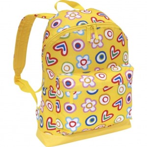 Bright yellow flowers and hearts backpack by Miquelrius Agatha Ruiz de la Prada