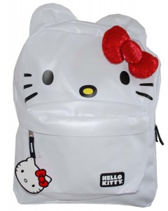 White Hello Kitty Backpack with Red Bow