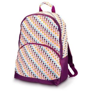 Muted Rainbow Hearts pattern backpack