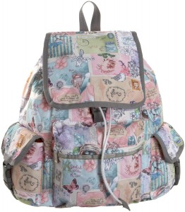 Girls pastel butterflies, birds and  flowers backpack