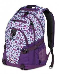 Purple Floral Backpack - pretty flower pattern by High Sierra
