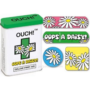 oops a daisy bandaids with flower decoration - floral pattern bandages