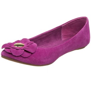 Magenta Pink ballet flats with flower by Steve Madden