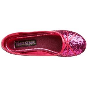 Hot pink glitter ballet flats: Funtasma by Pleaser Women's Star-16G Flat