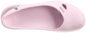 Pale pink croc shoes: Olivia Slingback Flat
