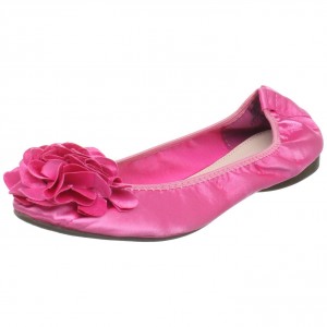 Hot Pink Ballet Flats with flower