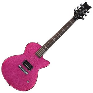 Glitter & Sparkles Hot Pink Electric Guitar for girly girls