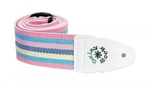 Pastel rainbow & pink guitar strap