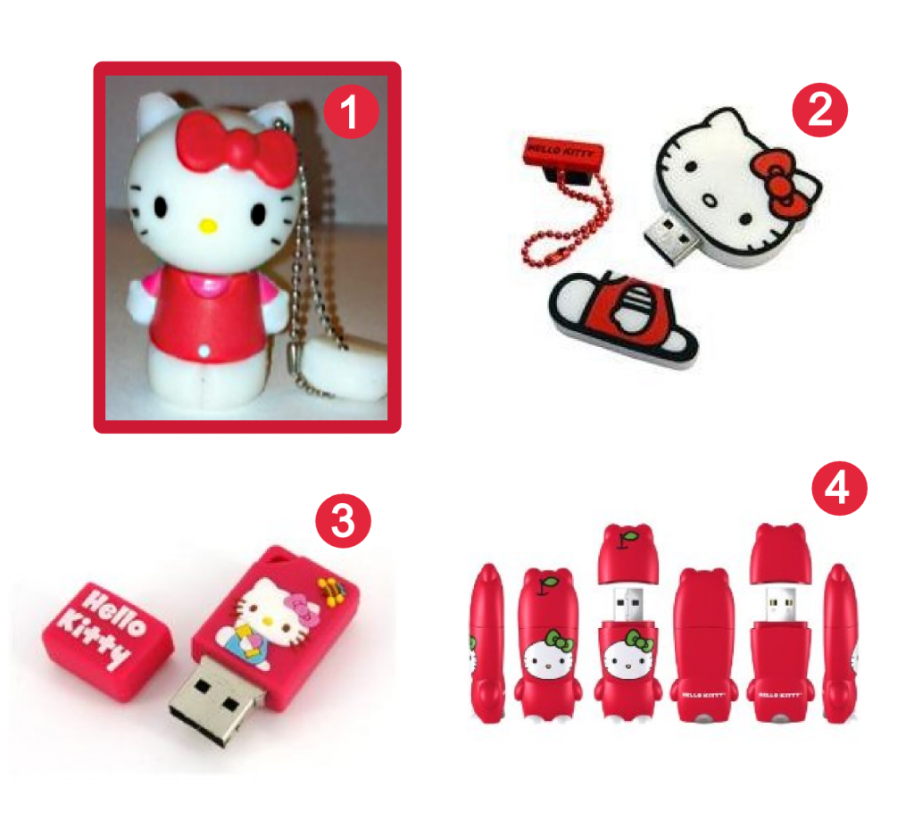 Red Hello Kitty USB flash drives