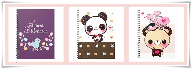 girly notebooks