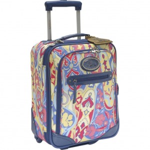 colorful floral luggage