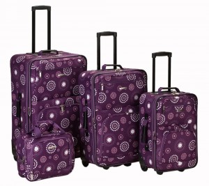 Purple Floral Luggage by Rockland