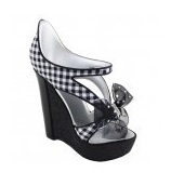 Girly Black wedge shoe phone holder