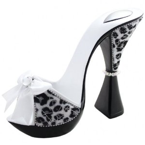 Leopard print shoe phone holder