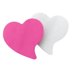 Pink & White Heart post-its