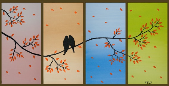 romantic art: love bird picture