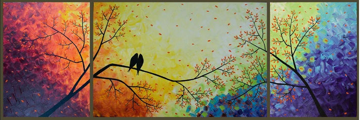 Colorful paintings: Love Bird Images