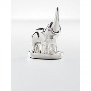 Silver Elephant Ring Holder