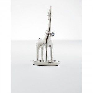 Cute Silver Giraffe Ring Holder