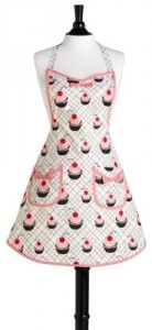 Vintage apron: Pink Cupcake Apron. Retro style with pink trim