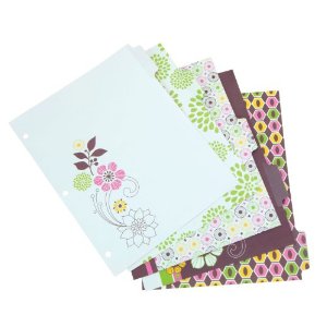 Girly office supplies: Colorful binder dividers with floral and girly patterns: Wilson Jones WorkStyle Erasable-Tab Index Dividers