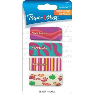 Colorful girly erasers