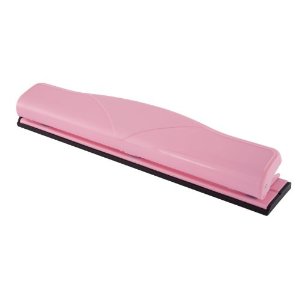 Girly work supplies: pink hole punch 