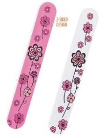 Flowery nail files - pink and white by Avon