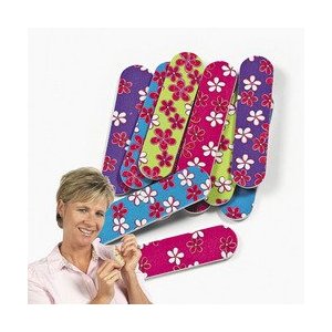 Bright and  colorful Groovy flowery nail files