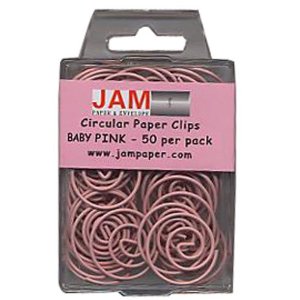 Girly & Cool design pale pink round spiral paper clips