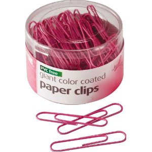 Girly Hot pink paper clips