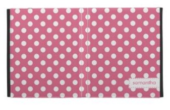 Personalized Pink Polka Dot Ipad Case