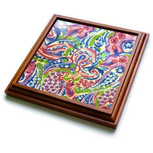 Pink kitchenware: Colorful arty trivet