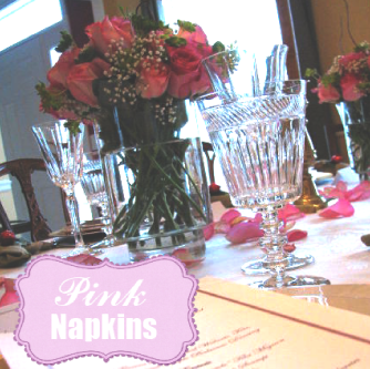 pink napkins